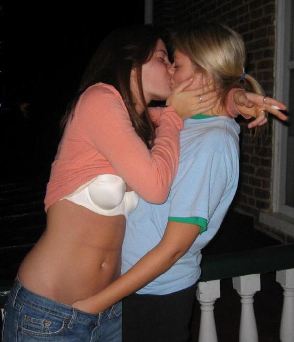 Almost Nude Lesbian Girls Kissing