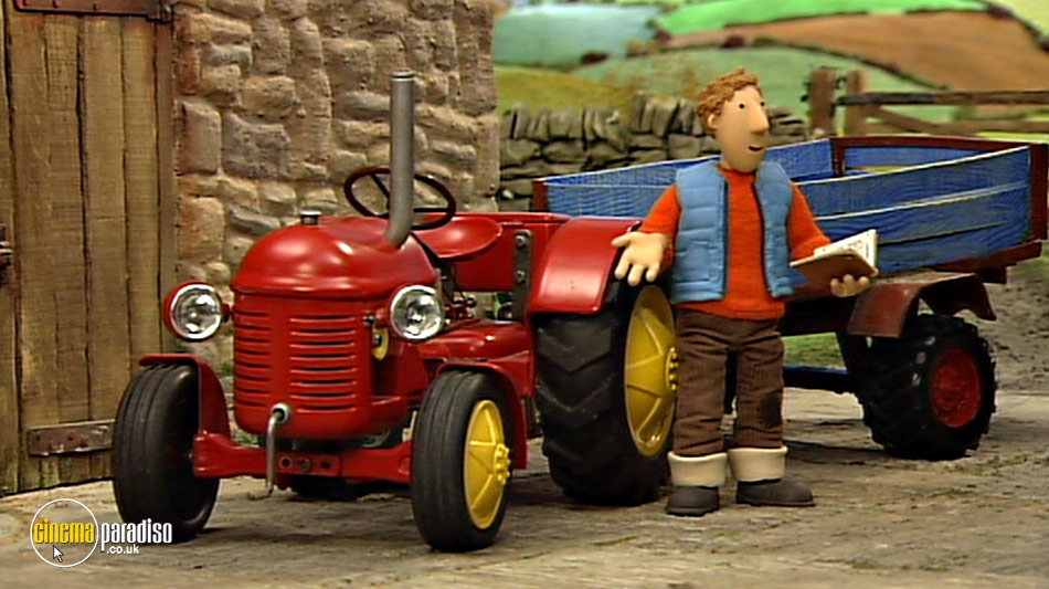 Включи красный трактор. Трактор из мультфильма. Красный трактор с глазами.