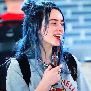 Billie Eilish sexy smiling