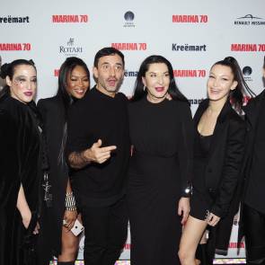 Bella Hadid, Naomi Campbell and Marina Abramovic in Guggenheim Museum