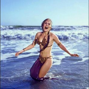 Carrie Fisher hot in the sea