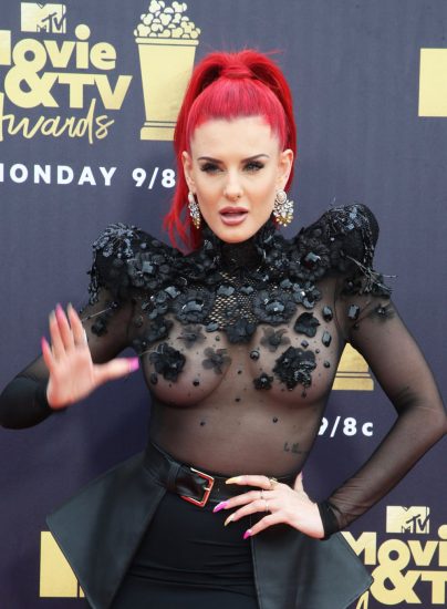 Justina Valentine boobs in see thru