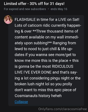 Clara Cosmia (Free / claracosmiafree / claracosmiawtf / claracosmia nude photo #2