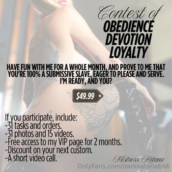 Your STRICT GODDESS / darkkatana666 / mistressdarkk nude photo #15